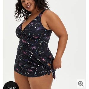 NWT 2X Torrid Galaxy Side Tie Swimsuit